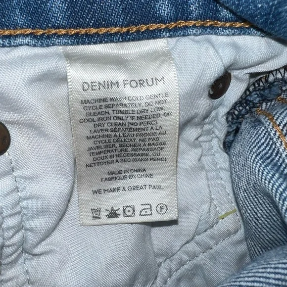 Denim Forum Blue High Rise Straight Jeans - Picture 8 of 9